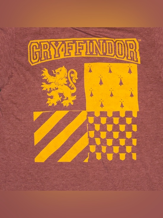 Red Harry Potter unisex Gryffindor T-shirt red and gold size medium - Picture 2 of 6